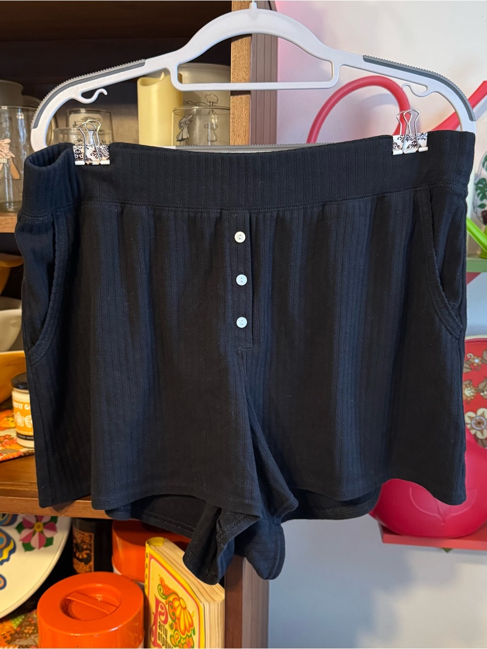 Old Navy ribbed shorts with button detail